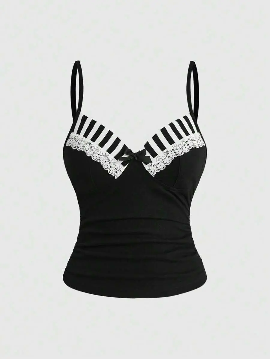 Kloset x Y2K Piano Key Print Sexy Camisole Top For Women