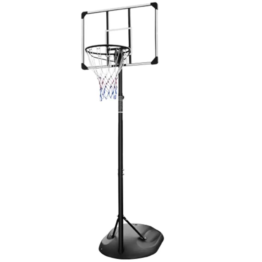 Basketball Hoop Outdoor,7.5-9.2ft Adjustable Height,Portable Basketball Hoops & Goals,with 32in Shatterproof Backboard and Larger Base with Wheels,Swimming Pool Basketball Hoop for Teenagers/Youth/Adults Indoor Outdoor