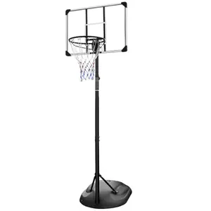 Basketball Hoop Outdoor,7.5-9.2ft Adjustable Height，Portable Basketball Hoops & Goals,with 32in Shatterproof Backboard and Larger Base with Wheels，Swimming Pool Basketball Hoop for Teenagers/Youth/Adults Indoor Outdoor