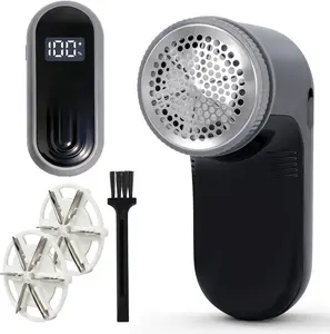 Killrose Fabric Shaver, Shedding Lint Remover with Digital Display, 6-Leaf Blade Electric Device - 9000 RPM USB-C Rechargeable, Safe for Clothes, Sweaters, Furniture, Shedding Lint Removers