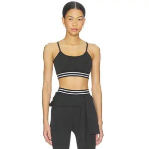 Splits59 Cali Active Rib Sports Bra in Heather Graphite