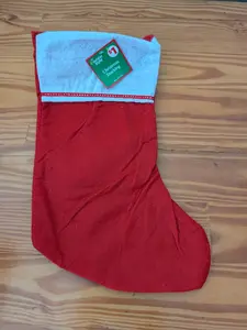 Christmas Stocking from Holiday Style -  Linens (Felt Stocking, Traditional, Kids, Red White)