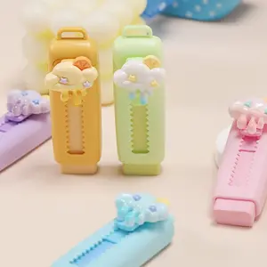 Set of 1 Or 5 Cartoon Erasers for Children, Designed As Push-Pull Erasers, Perfect for Learning And Drawing Activities for Kids And Students.