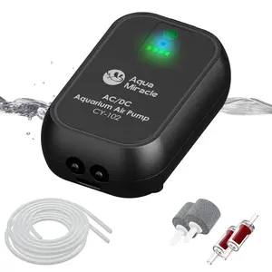 AquaMiracle USB Aquarium Air Pump Rechargeable Aerator for Bait Bucket, Portable Battery Powered Air Pump for Aquarium, Fish Tank Air Pump for Outdoor Fishing, Power Outage & Emergency