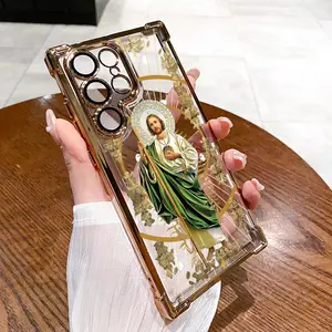Religious Design Luxury Protection Jesus Pattern Mobile Protective Phone Case For SAMSUNG GALAXY S22 S23 S24 S25 ULTRA PLUS Shockproof Cellphone Cover 208-07