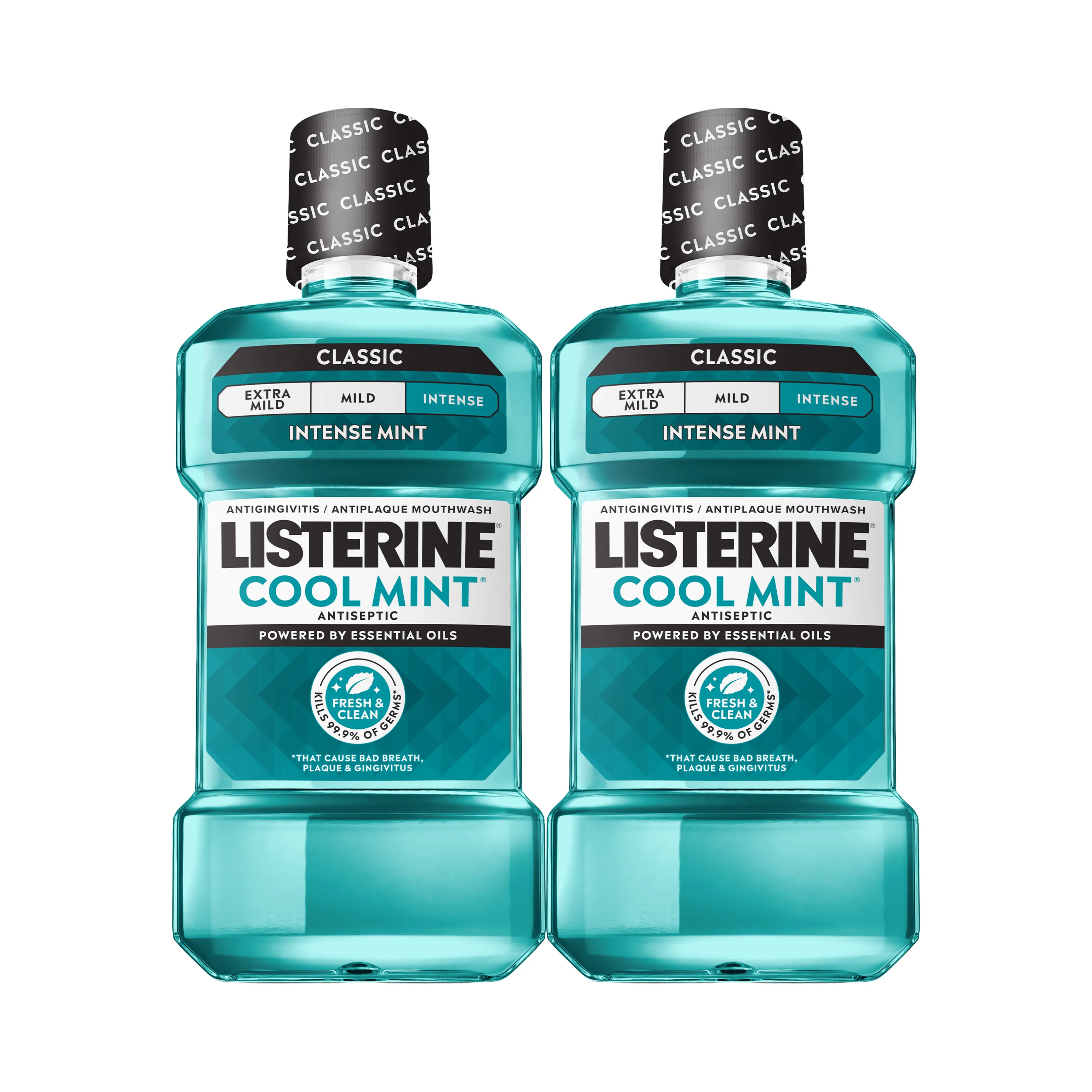 Listerine Cool Mint Intense Antiseptic Mouthwash, 1 L, Pack of 2 Listerine Cool Mint Intense Antiseptic Mouthwash, 1 L, Pack of 2