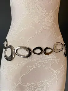 Women's Minimalist Elegant Metal Body Chain with Round Detail, Trendy Versatile and Exquisite Body Jewelry, Perfect Birthday Gift