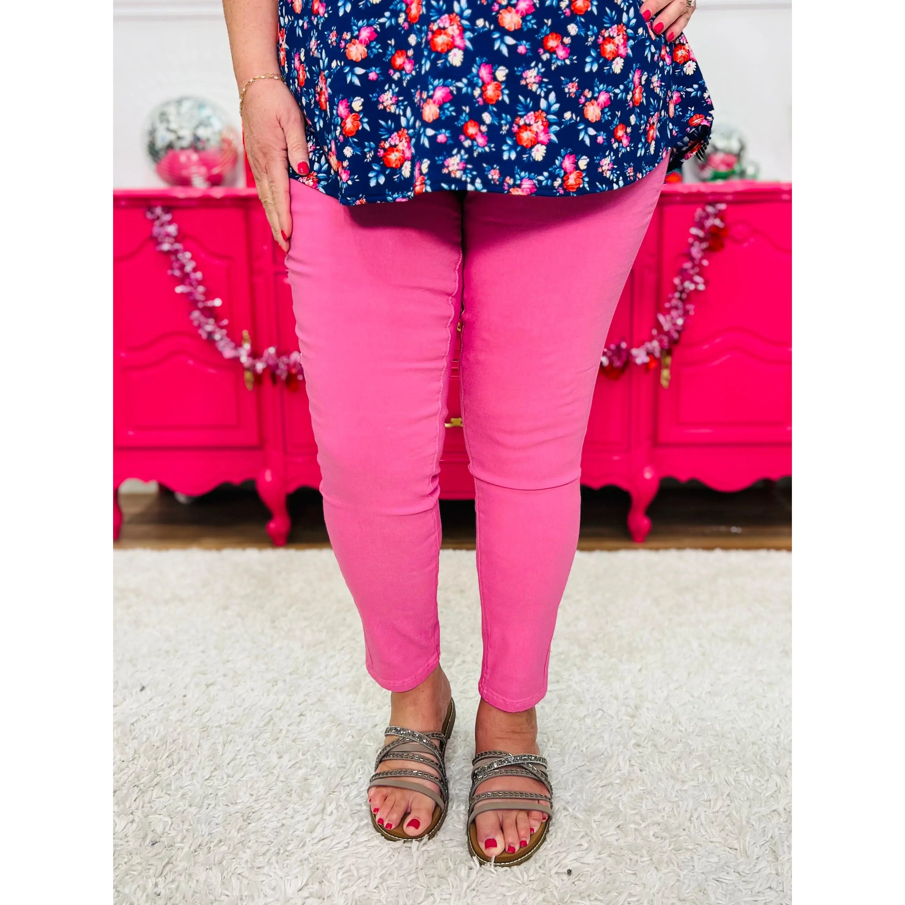 The Best For You Hyperstretch Skinny Jeans - Flamingo