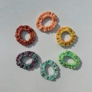 Tropic Scrunchie - Regular Handmade Crochet Hair Accessories Woven with 100% Bamboo Yarn for Natural Hair Care