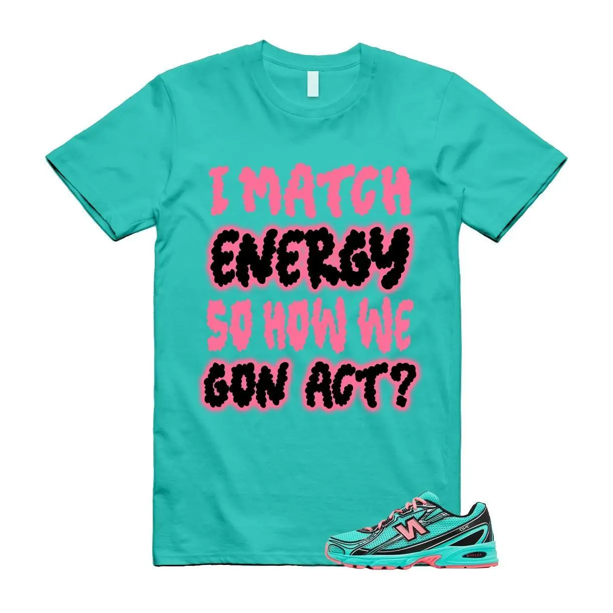 740 Cyber Jade Ultra Pink Black Teal Aqua T Shirt Match