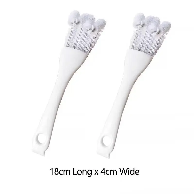 Multi-Angle Floor Scrub Brush, dense flexible curved bristles effortlessly clean floor grime, dirt, mold and residual stains, easily reach narrow gaps and dead corners of tile, wood, bathroom, kitchen floors, Long hanging handle, labor-saving scrubber hom