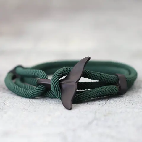 Unisex Simple Style Plain Color Whale Tail Design Braided Layered Polyamide Material Bracelet, Casual Trendy Adjustable Fit Bracelet, Fashionable Accessories for Daily & Party & Back To School, Braided Bracelets, Bracelet Jewelry
