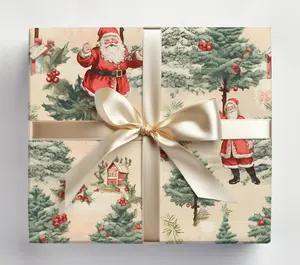 Santa Vintage Inspired Wrapping Paper , Best of gift, Meaningful gift,Wrapping Paper 2025.(Get 1 paper cutter when buying any 5 rolls)