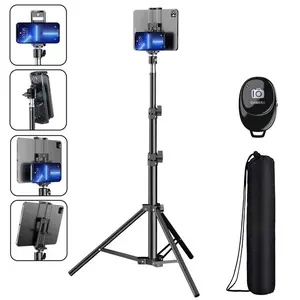 67inch Heavy Duty Universal Floor Tablet Phone Tripod Stand with Remote 67" Adjust Height for iPad iphone Samsung