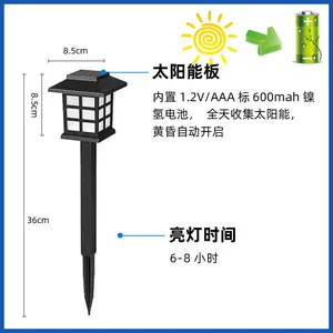 Solar garden lights, solar lights, outdoor waterproof ground lights, garden courtyard lighting, lawn lights wholesale