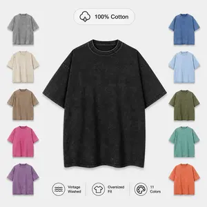 Oversized Cotton T-Shirt for Women – Vintage Washed Casual Tee, Soft & Comfortable Unisex Street Style