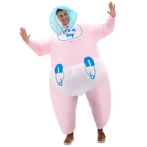 Inflatable Costume for Men, Boy's Giant Inflatable Party Halloween Christmas Children Baby Role Play, Adult Size, Pink.