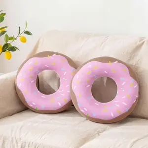 2 Pack Dount Pillows  Round Throw Pillow 10 x 10 Inch Soft Plush Funny  Shaped Doughnut Pillow Couch Chair Bed Bedroom Room  Wedding, Anniversary