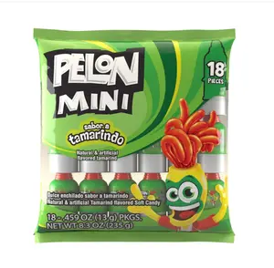 Pelon Pelo Rico Mini Tamarind Candy, 0.45 oz, 18 Count (Pack of 1)