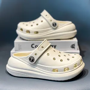 2025 Summer Children's Hole Shoes For Boys Medium And Large Anti-slip Thick-soled Sandals Women Wearing Baotou Beach Slippers Girls