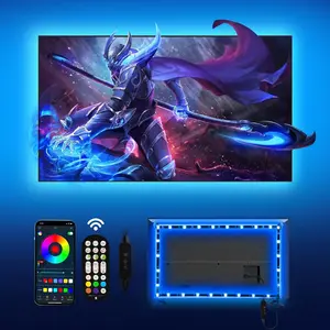LED Lights for TV, 16.4ft TV LED Backlight RGB TV Lights That Change with TV 45-80inch TV Lights Behind, USB LED Strip Lights for TV Music Sync LED Lights with APP Remote Control LED TV Lights