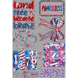 Land Of The Free Mini DTF Transfer Gang Sheet 24.5" wide x 36" long Direct To Film