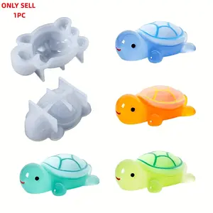 1Pcs 3D Sea Turtle Epoxy Resin Silicone Mold Casting Molds, Mini Turtle DIY Micro Landscape Decoration, Small Tabletop Resin Crafts Making Accessories