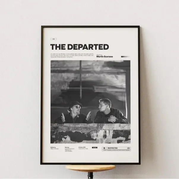 The Departed Movie Poster, Alternative Movie Poster Print, Martin Scorsese The Departed Poster, Leonardo DiCaprio and Jack Nicholson Poster