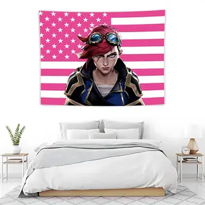 Arcane Vi Tapestry, Us Flag Wall Hanging, Knit Style, Casual Home Decor, Model Xinghao, No Ca Prop 65 Warning