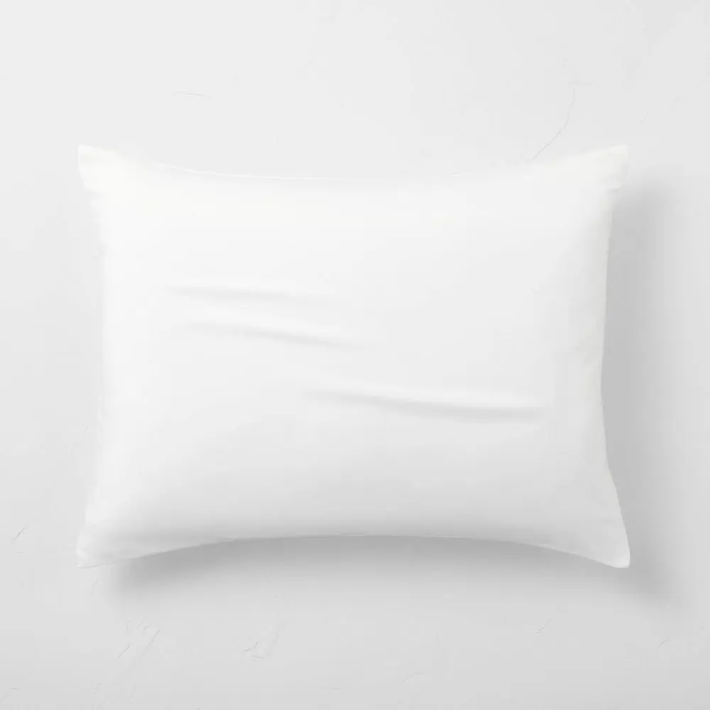 King Lyocell Cotton Blend Comforter Sham White - Casaluna: OEKO-TEX Certified Zipper Closure 220 Thread Count