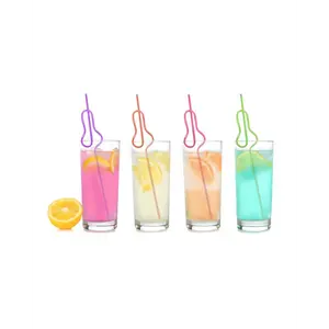 Glitterati Silly Penis Straws - Bachelorette Party - 8 pack