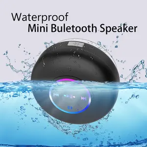 Waterproof Mini Bluetooth Shower Speaker, Portable Bluetooth-compatible Speaker for Beach, Shower & HomeMini Portable Wireless Speaker.ortable Wireless Speaker with Suction Cup.Pairs Easily to Phones, Tablets, Computer.Gift for Men & Women.