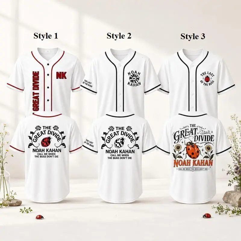 Noah Kahhan Baseball Jersey, The Great Divide Baseball Jersey, Country Music Bug Gift, The Best Gift For Fan