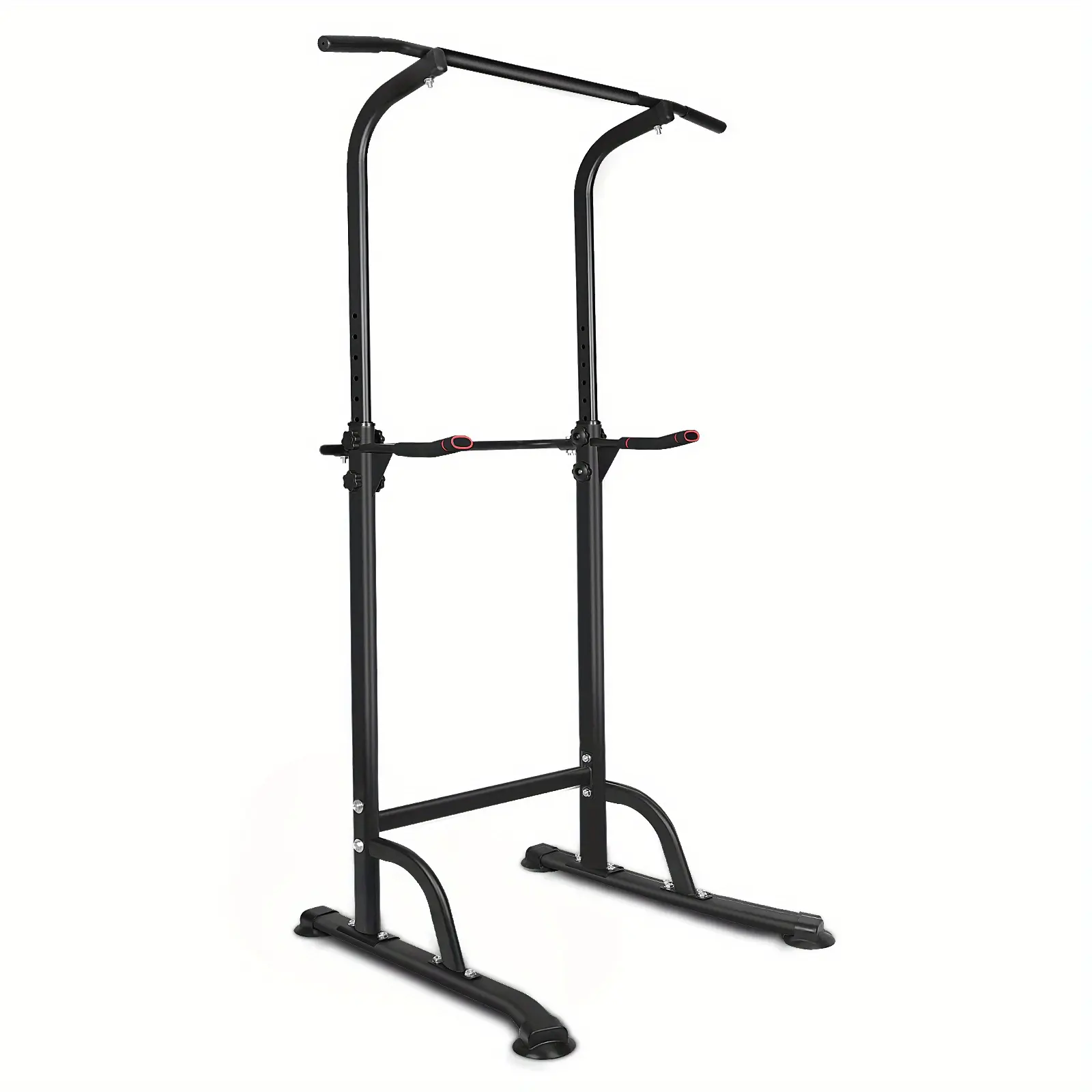 Height Adjustable Power Tower Workout Station - Ultimate Dip Station, Sturdy Pull Up Bar, Multi-Functional Design for Home Gym Strength Training and Fitness Equipment