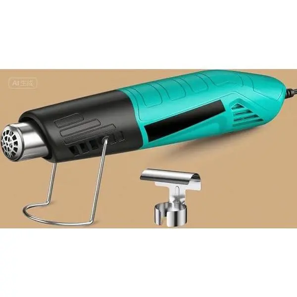 380W Mini Hot Air Gun with 2-Temp Settings 480 ° F-850 ° F, Overheat Protection & Reflector Nozzle, 4.9Ft Long Cable for Crafts, Shrink Wrap, Vinyl, Epoxy Resin, Fast Heating & Portable Design