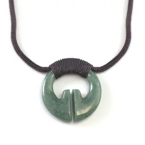 Kalinga Lingling-O Jade Necklace - 1x1 Inch Authentic Jade Pendant with Adjustable 24-Inch Nylon Cord for Unisex Tribal Filipino Heritage Jewelry