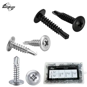 160-Piece Premium #8 Self-Tapping Screw Assortment Kit – High-Quality 410 Stainless Steel Truss Head Screws for Metal & Wood, Includes Sizes #8*1/2" to 1-1/2" for Versatile DIY & Professional Use screw set Hex Washer