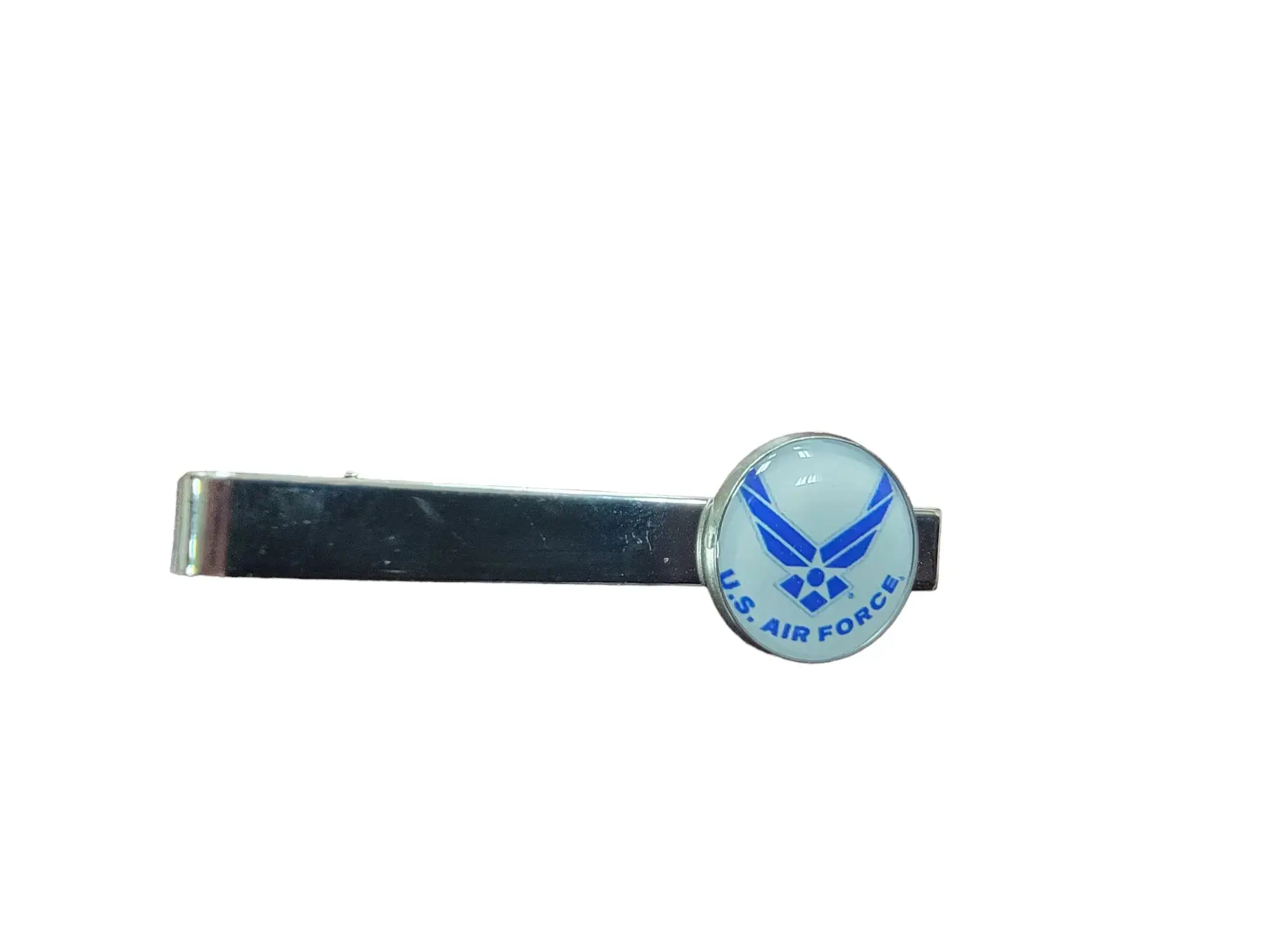 Officially Licensed Air Force Wings Tie Bar - High-Quality Materials Clip-On Unisex Fashion Accessory for Business Attire, Ideal for Veterans, Aviation Enthusiasts