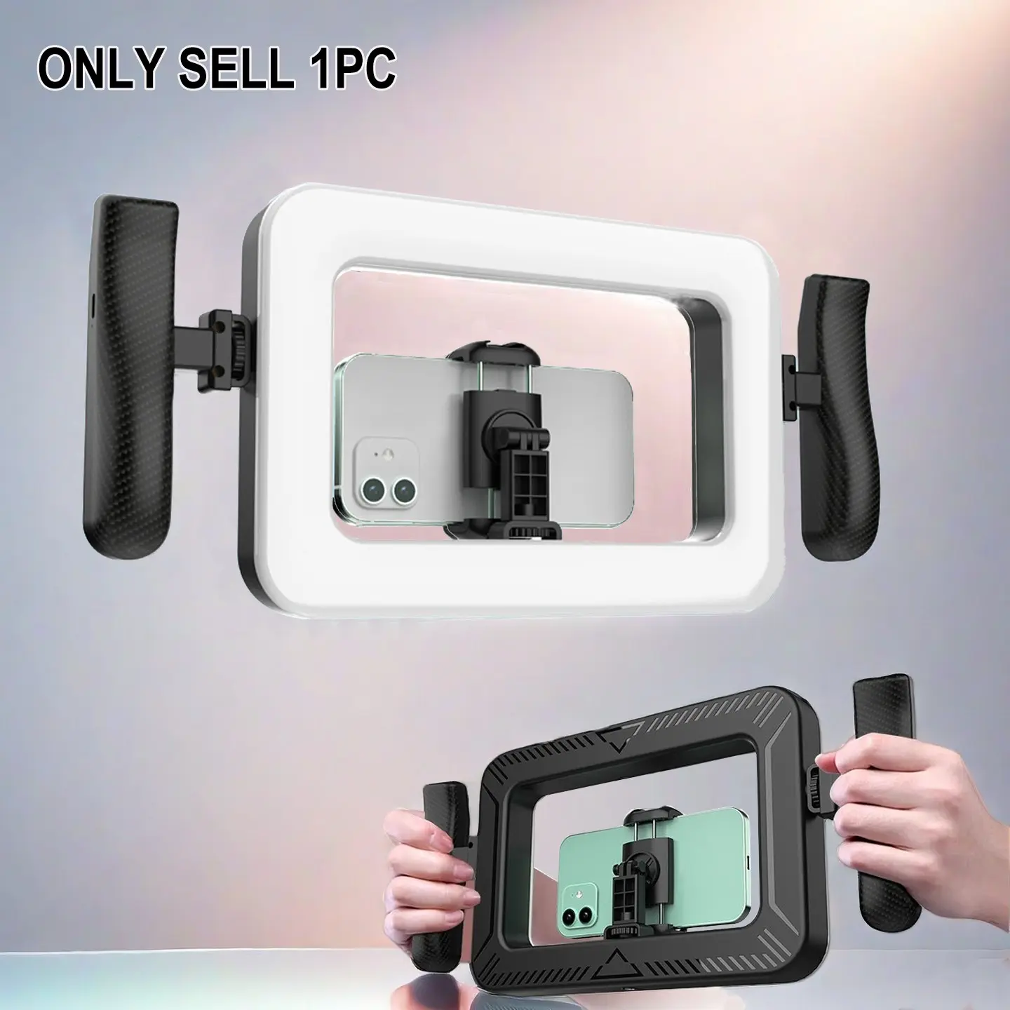 Handheld Multifunctional Circular Fill Light with Handle, Built in Wireless Remote Control, 3600mah Rechargeable Battery, Three Color Temperatures, Portable Selfie Lamp, Selfie Led Lights, Phone Accessories, Gift