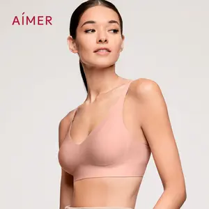 AIMER Jelly Push Up Bra Seamless Wireless Soft Lift No Underwire Daily Wear