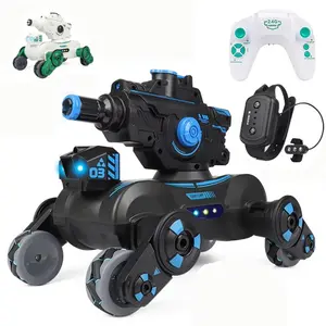 Remote Control Tank Toy, Gesture Sensor Tank Toy with Built-in 3.7V/1200mAh/4.44Wh Lithium Battery, Indoor & Outdoor Toy for Boys & Girls