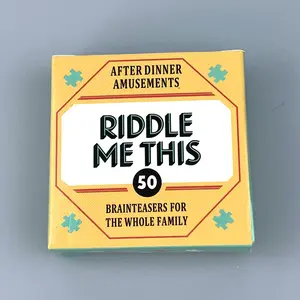 Riddle Me This Card Game, 50pcs/box Portable Pocket Game, Family Game, Family Fun Game, Friend Party Game, Party Game Cards, Unique Gift
