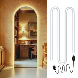 Soft 16.4ft Dimmable Silicone Mirror Lights Warm White 3000K for Bathroom