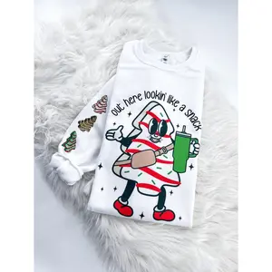 Out Here Looking like a Snack Retro Christmas Tree Cake Sweatshirt or Hoodie Does not apply