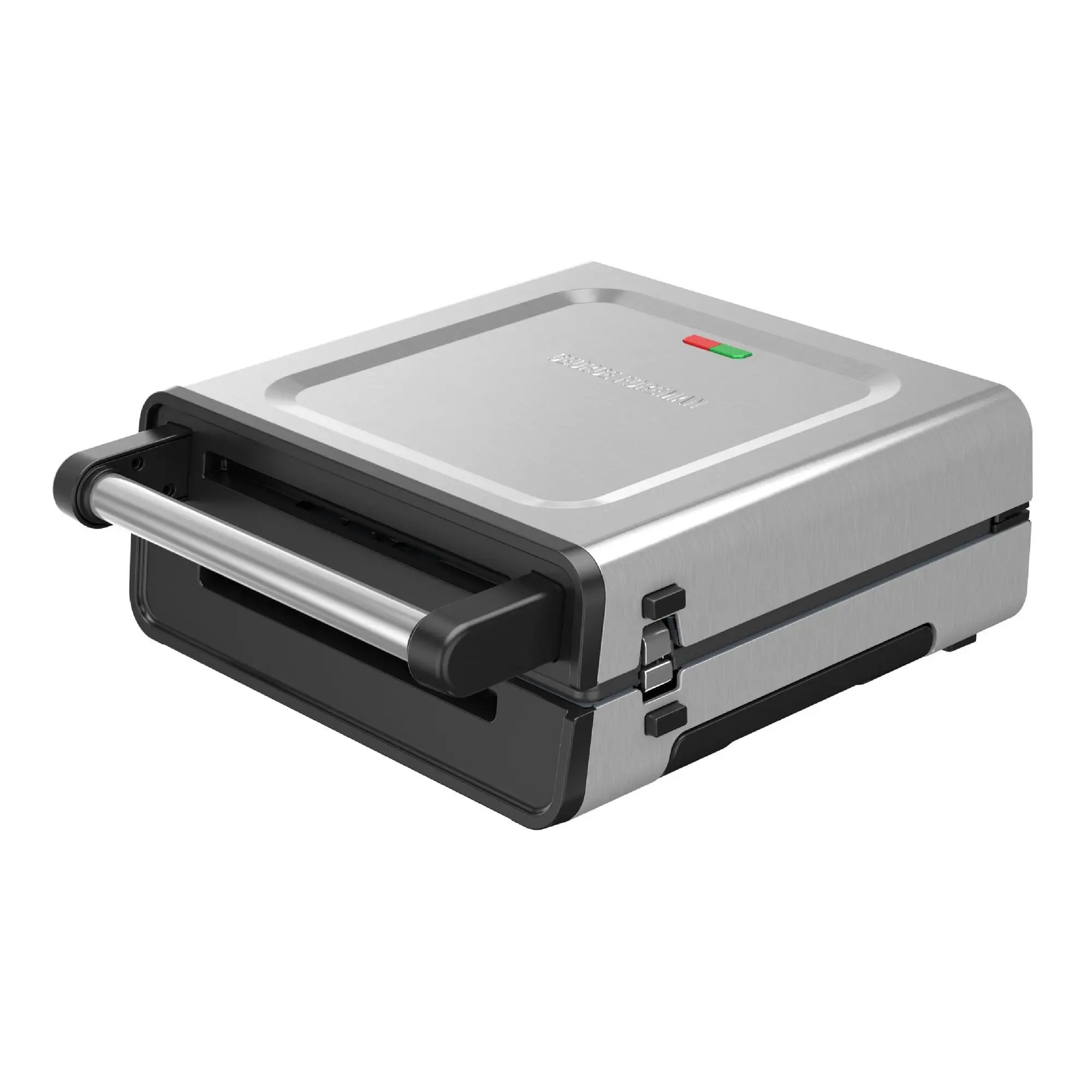 George Foreman 4–6 Serving Electric Indoor Grill, Contact Smokeless Grilling with Removable Plates and Drip Tray, Stainless Steel Housing