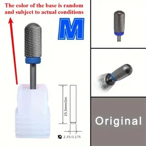 Large Original Nail Drill Bits, Tungsten Steel Carbide Barrel Round Smooth Top, Fast Remove Acrylic Or Hard Gel for Nail Art Tools, Manicure