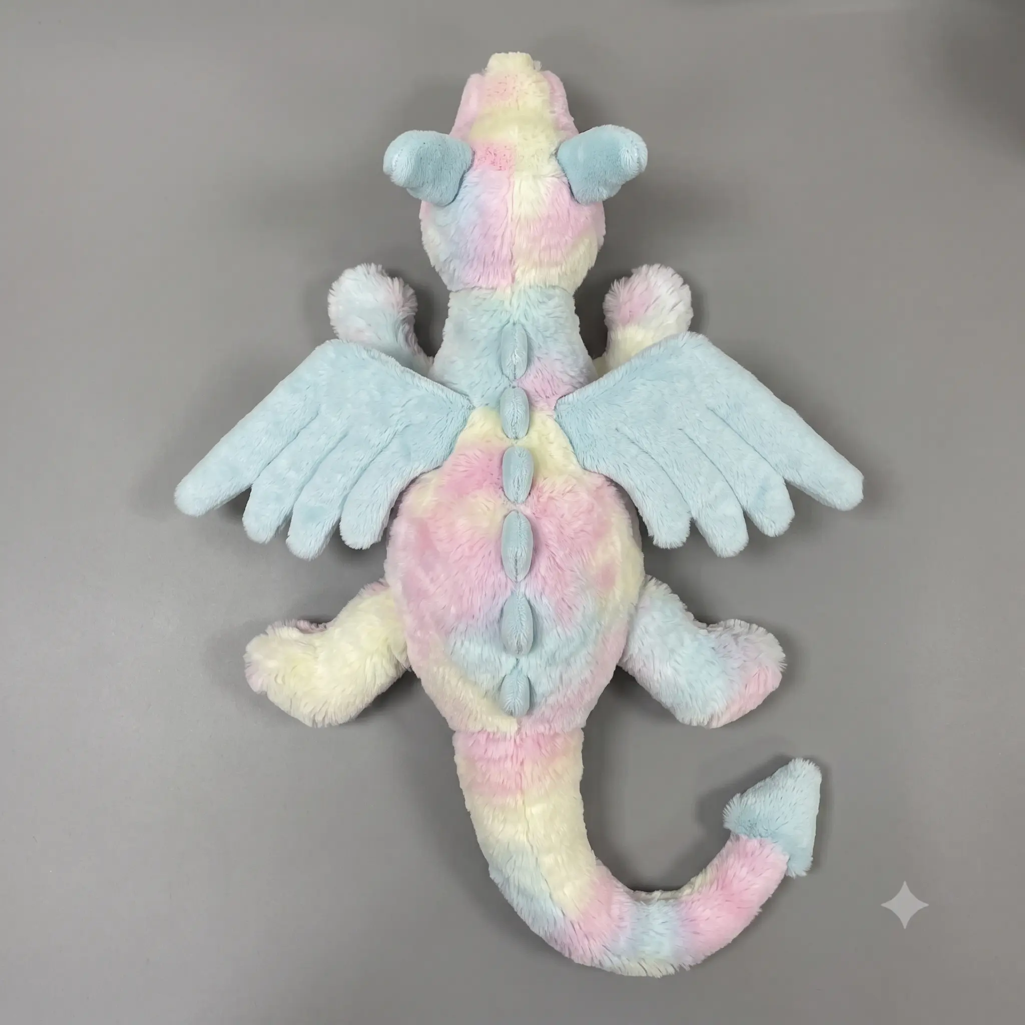 Pastel Tie-Dye Dragon Plush Toy - Ultra Soft Kawaii Stuffed Animal Gift