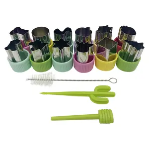 YOKOMA Stainless Steel Flower Cartoon Cutter Cake Mould Fruit Dough Cutter Shaping