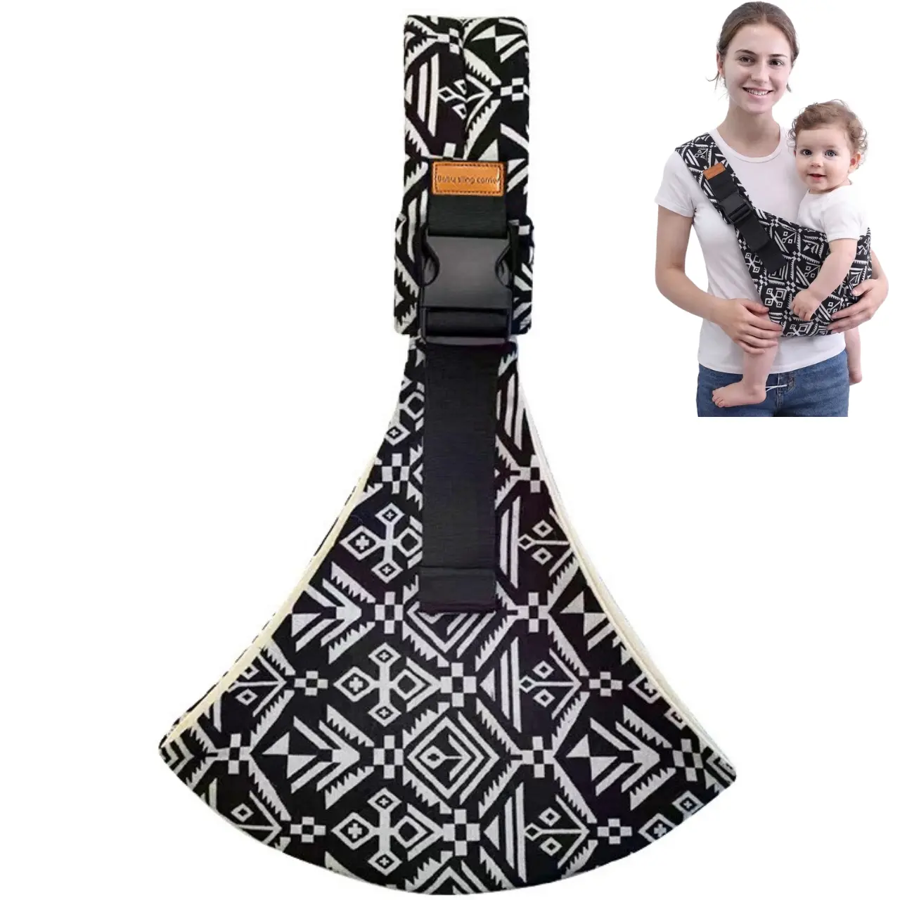 Cotton Baby Sling Carrier for Toddlers - Lightweight and Portable Side Carry Sling, Easy-Adjust Design for Travel, Travel Baby Carriers, Easy-Adjust Side Carry Design, Light Weight