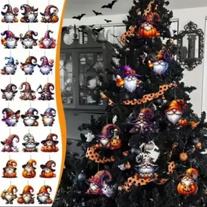 Blind Box Halloween & Christmas Countdown Calendar Set, Collectible Plush Dolls & Plastic Figures, Party Decoration, Durable Material